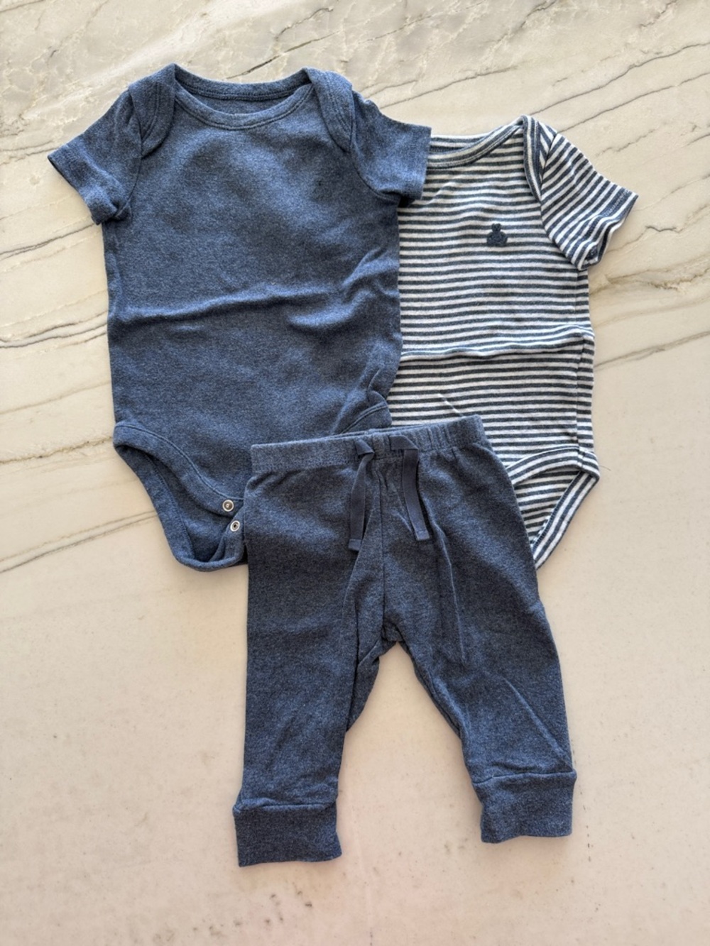 Baby Gap Blue Bodysuits and Legging Set